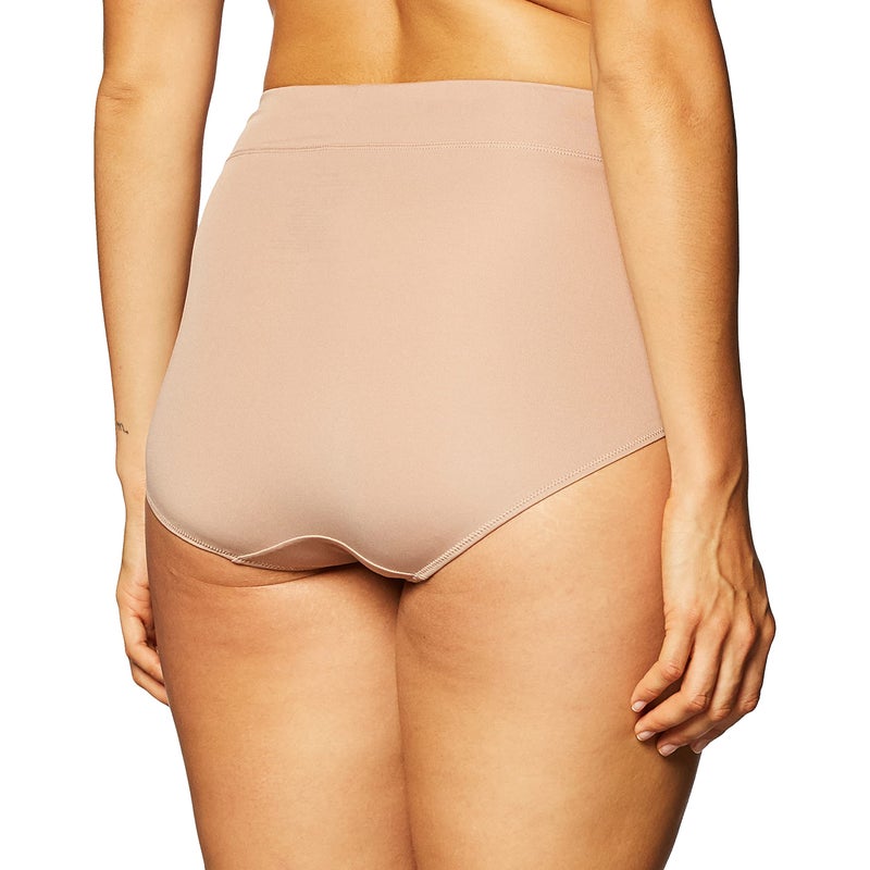 Warner's womens Dig-free Comfort Waist Microfiber 5738 No Pinching No Problems Modern Brief Panty, Toasted Almond, 6 US - Image 2